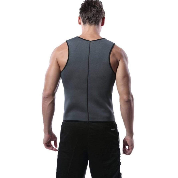 X-Large, SS90 Dark Gray) - Men Neoprene Waist Trainer Vest Weight